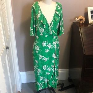 Green Top Shop Wrap Dress
